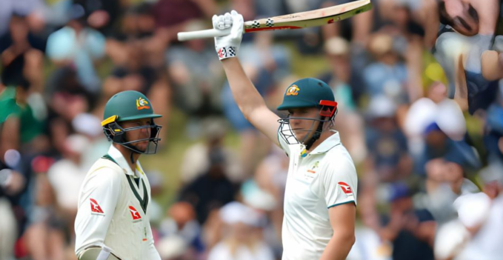 Cameron Green celebrates his 150 with Josh Hazlewood in Basin Reserve